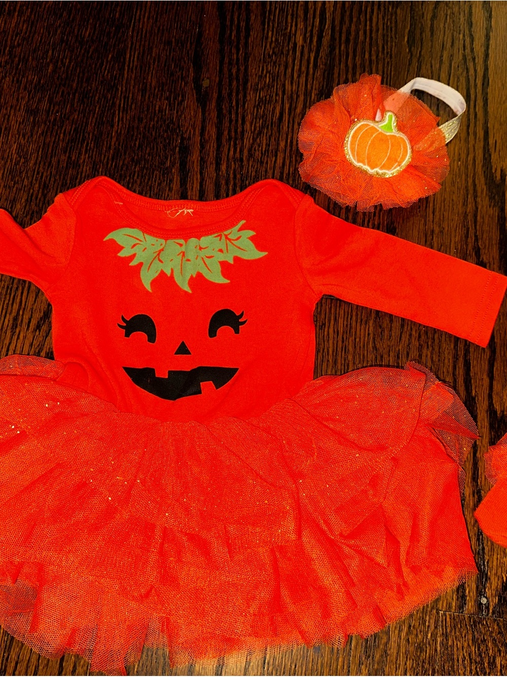 Baby Pumpkin Tutu Costume - 9-12month